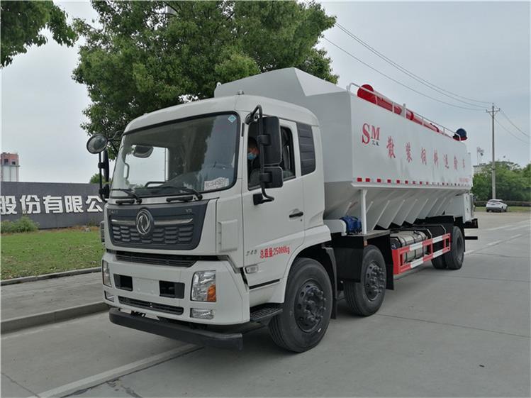 30方東風天錦小三軸散裝飼料運輸車